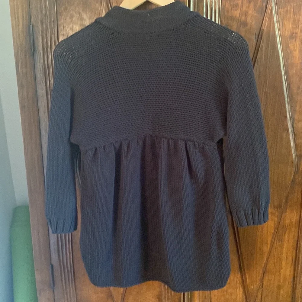 Vince chunky knit black cotton blend cardigan